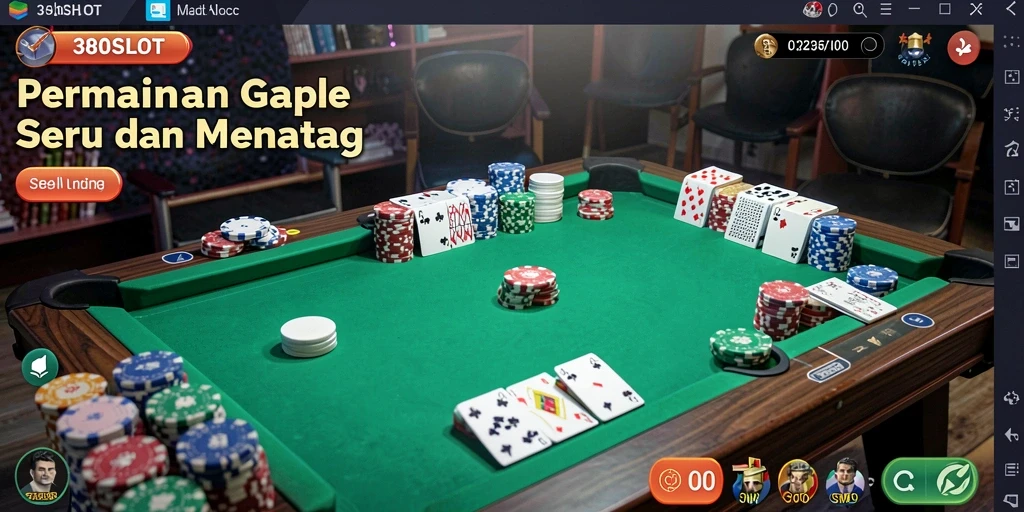 Tampilan gameplay Gaple yang menarik di 380SLOT.