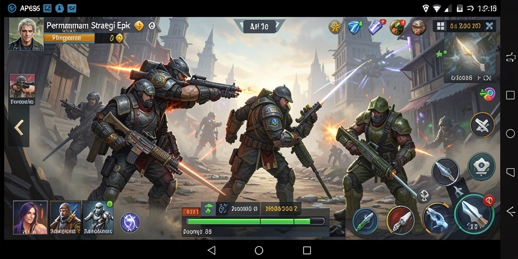 Screenshot permainan AP686 menampilkan pertempuran strategis yang mendebarkan.