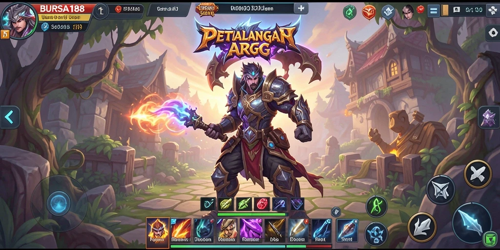Screenshot gameplay BURSA188 menampilkan aksi pertarungan ARPG yang mendebarkan.