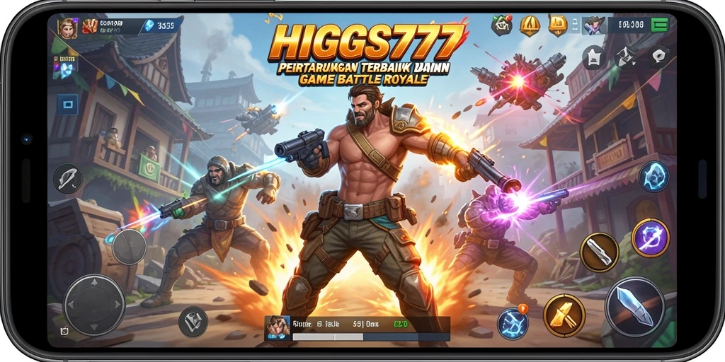Gameplay mendebarkan HIGGS777 dengan aksi seru di arena pertempuran.