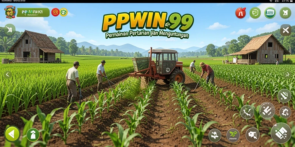 Tampilan menarik dari permainan PPWIN99 yang menghadirkan pengalaman bertani.