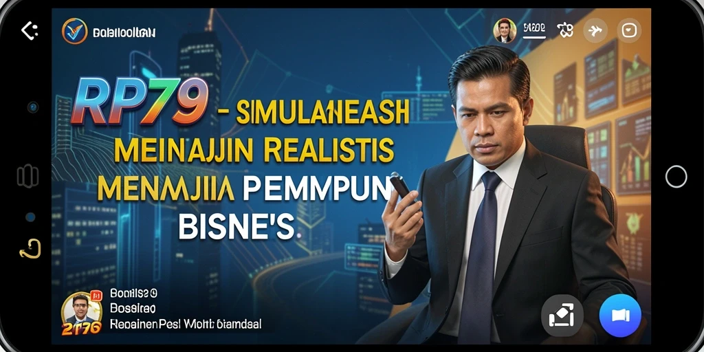 Screenshot gameplay RP79 menunjukkan strategi bisnis yang mendebarkan.