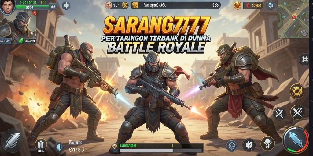 Screenshot dari gameplay <strong>SARANG777</strong> menunjukkan pertempuran seru di medan perang.