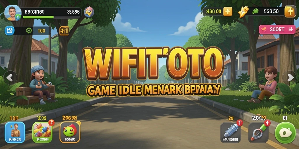 Screenshot utama WIFITOTO menunjukkan suasana gameplay Idle yang santai.